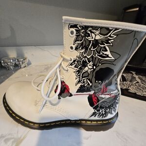 Dr. Marten Rose Skull Boots. Womens Size 8